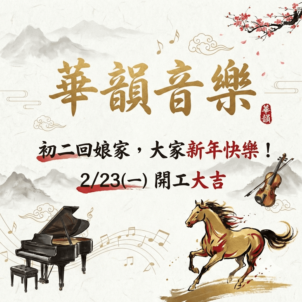 🧨【華韻音樂】初二回娘家，大家新年快樂！
