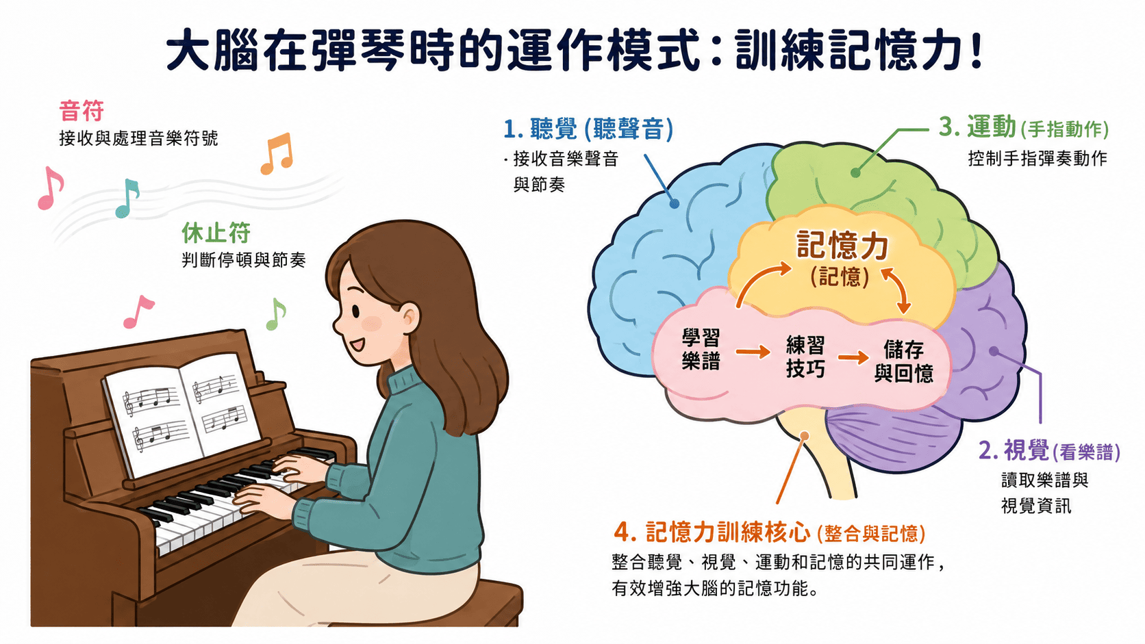 彈琴訓練記憶力 華韻音樂教育